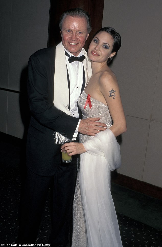 The honor comes following a history of tumultuous moments between Voight and Jolie, which have led to periods of friction between them over the years; (pictured 1998)