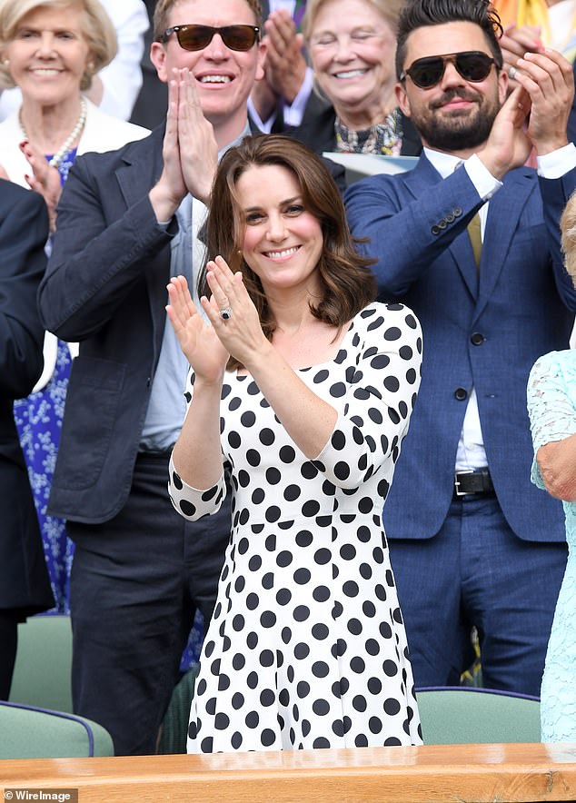 Kate's striking Dolce & Gabbana dress that she wore to the opening day of Wimbledon in 2017 was effortlessly flattering