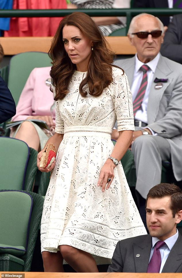 Kate appeared summer-ready in 2014, when she arrived on centre court on day nine wearing a Zimmermann 'Roamer' dress