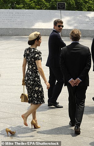 Queen Mary of Denmark lost her shoe when she and her husband, King Frederik, visited John F. Kennedy's grave at Arlington National Cemetery in Virginia in 2010.
