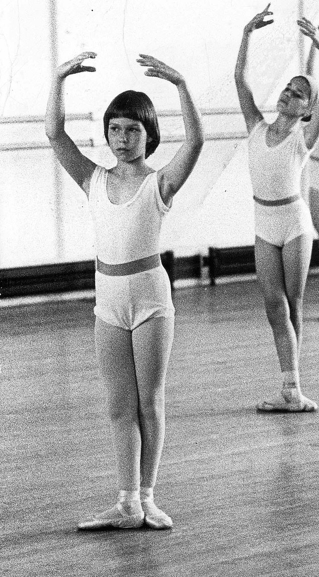 Lady Sarah Chatto (left) is seen at a ballet class in Hammersmith, west London, in 1974. The photograph was taken by her father, the Earl of Snowdon.