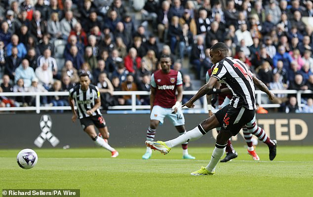 In his two seasons at St James' Park, Isak (right) has scored an impressive 35 goals in all competitions
