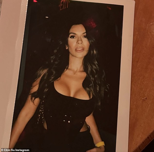 The Celebrity Big Brother star looked incredible as she posed in a black top for a Polaroid picture