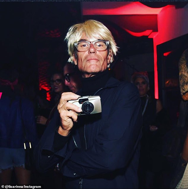 Lisa appears to have been a fan of Warhol for many years, having dressed up as his superstar Edie Sedgwick for Halloween in 2018, while her husband Harry Hamlin (pictured) dressed up as Andy