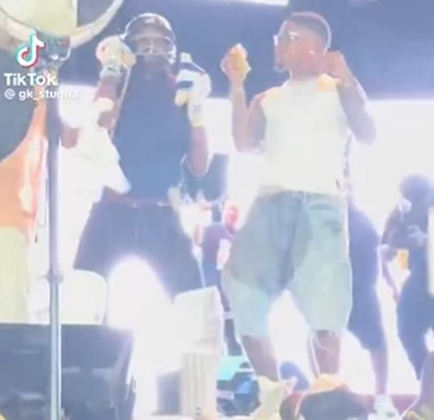 Leon Bailey is suspended by Jamaica’s FA after he ripped into them for ‘never paying him or booking his flights’, as he’s pictured partying on stage while his team struggle