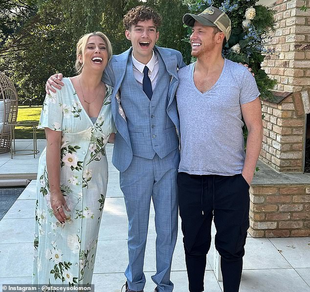 The presenter wrote a sweet tribute to Zackary alongside photos of herself, her stepdad Joe Swash (pictured) and Zackary's friends and his parents