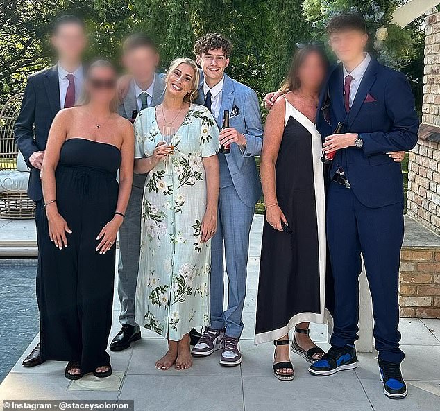 Stacey - who gave birth to her son at the age of 17 - wore a gorgeous light blue summer dress, while Zackary looked fashionable in a blue three-piece suit and trainers