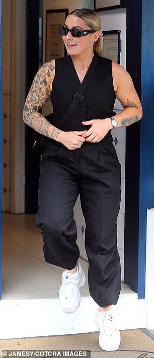 Simon joined former X Factor star and friend Lucy Spraggan for lunch, having accompanied him to his wedding to wife Amelia Smith just a few weeks earlier.