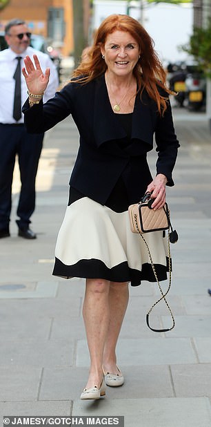 The lunch was also attended by Duchess of York Sarah Ferguson and her daughter Princess Beatrice