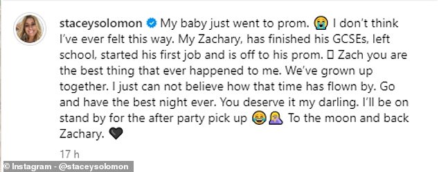 Stassi shared this sweet update of her life with her 6 million followers, revealing that she and Zachary have grown up together.
