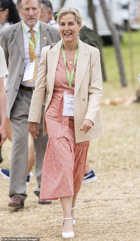 Sophie, Duchess of Edinburgh, is heatwave ready in summery florals during a visit to the Groundswell Agricultural Festival Show