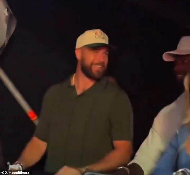 Kelce was at all three concerts in London this weekend and also took the stage at Sunday's show.