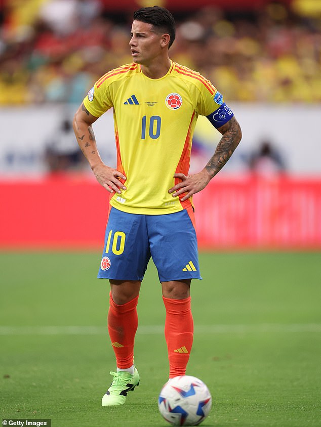 Colombia captain James Rodríguez assisted on his team's third and final goal