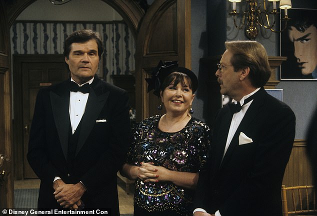 The star, who played Colonel Mustard in Clue, Roseanne's boss Leon Karp in sitcom Roseanne (pictured) and starred opposite Fred Willard in Norman Lear's Fernwood 2 Night, died at home after battling a 'long illness'.