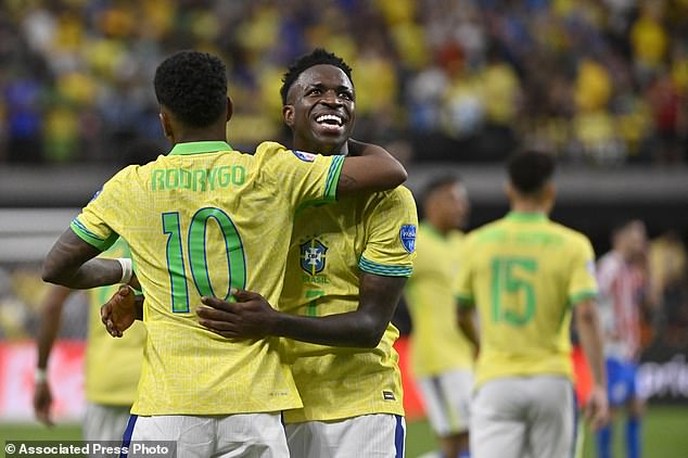 Brazil bounces back with 4-1 win over Paraguay after shock draw at Copa America