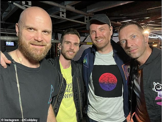 Chris with (L-R) Will, 46, Guy, 45, and Johnny, 46 in February