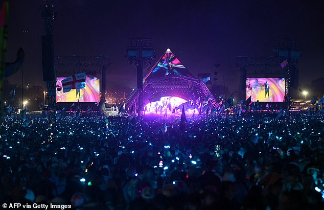 Viewers at home were left stunned by the huge audience and branded it the festival's 'biggest ever'