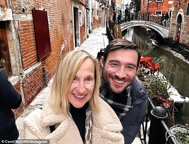 Looking back, she also reveals how TV producer Mark, 43 - who she secretly married in Thailand in 2018 - has been an 'absolute angel' during her treatment and road to recovery.