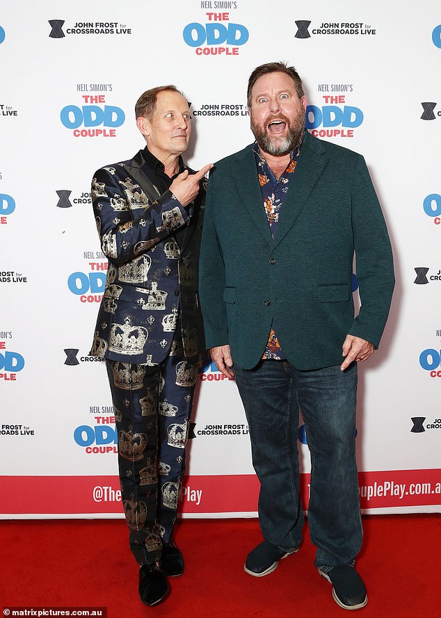 Elsewhere, stars of the moment, Todd McKenney, 59 (left) and Shane Jacobson, 54 (right), hit the red carpet ahead of their starring roles in the drama.