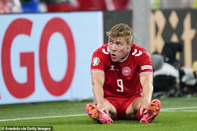 Rasmus Hojlund reveals emotional text message he sent to a friend after Euro 2024 exit with Denmark, which left him feeling ‘guilty’