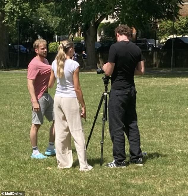 Sam Thompson and girlfriend Zara McDermott spotted filming together in Chelsea as couple spend weekend holding ‘crisis talks’
