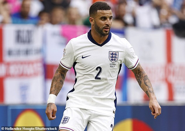 Kyle Walker was either losing the ball or allowing Slovakia to get behind him in the first half