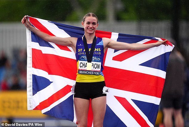 British teen sensation Phoebe Gill, 17, storms to victory in 800m final at UK Championships to secure her place at the Paris Olympics