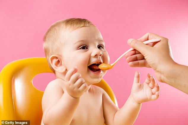 Spoon feeding infants may be bad for their growth, study finds – as letting babies hand feed themselves could be better for their development