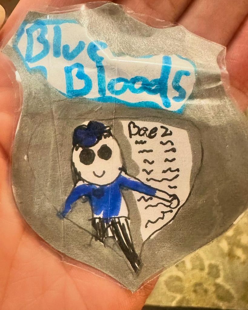 Marisa Ramirez shares homemade shield sticker she was gifted on the set of Blue Bloods