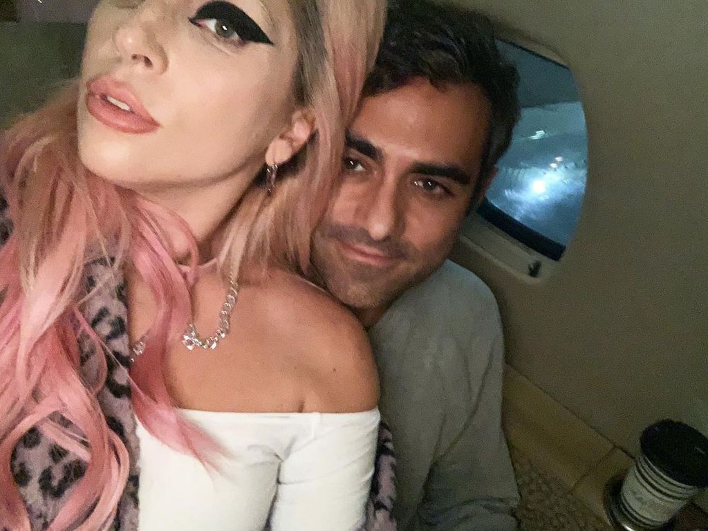 Lady Gaga and Michael Polansky share photo taken from their private plane