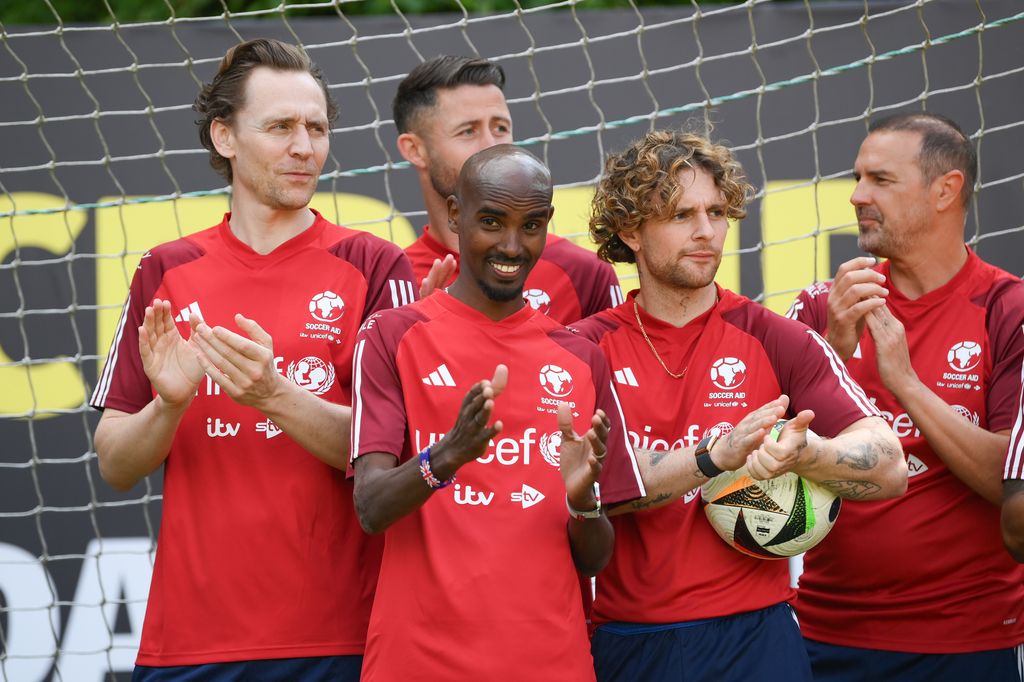 With Tom Hiddleston, Gary Cahill, Sir Mo Farah, Tom Grennan and Paddy McGuinness 