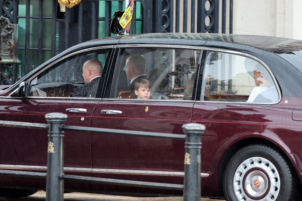 Prince Louis in the car