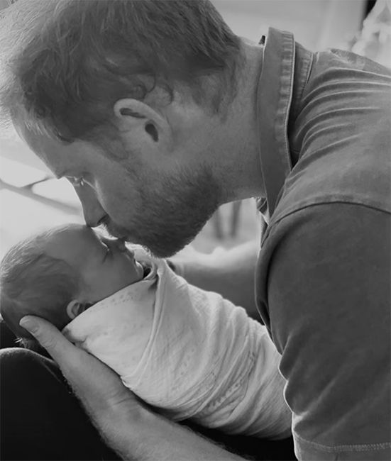 Harry kisses newborn baby Lilibet Diana