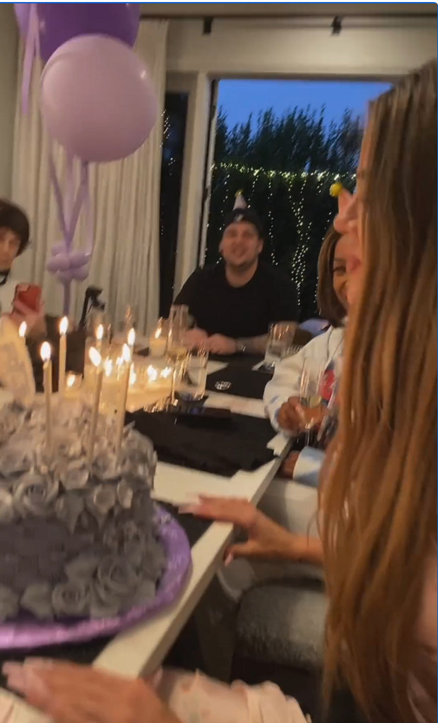 Rob Kardashian at sister Khloe's birthday party 