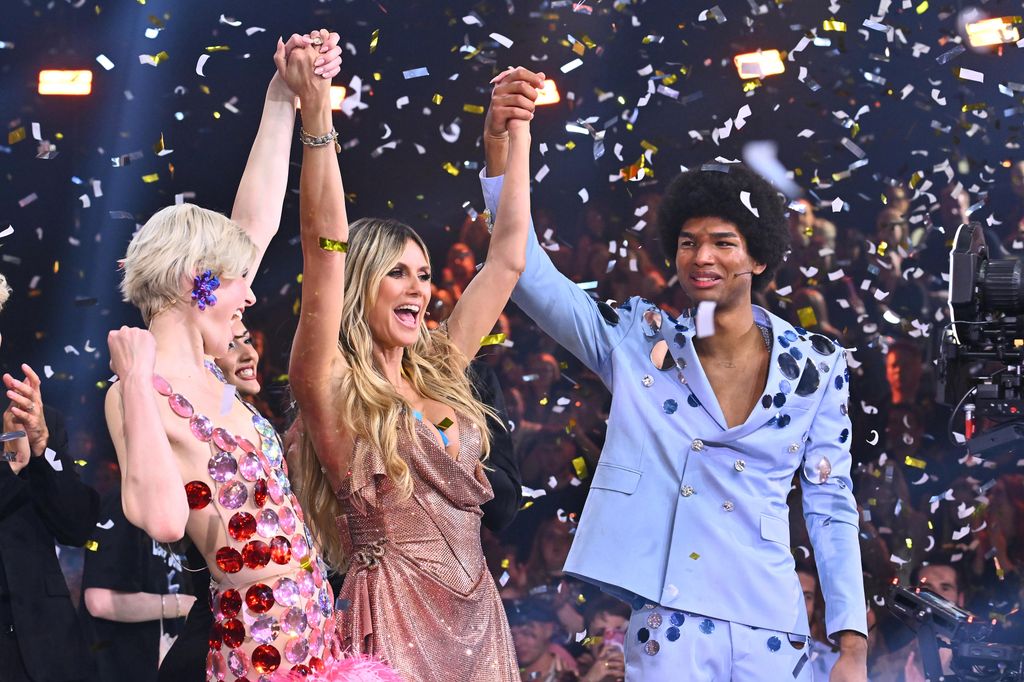 Lee, Heidi Klum and Jermaine were spotted on stage during the season 19 finale. "Germany's Next Top Model" On June 13, 2024 in Cologne, Germany.