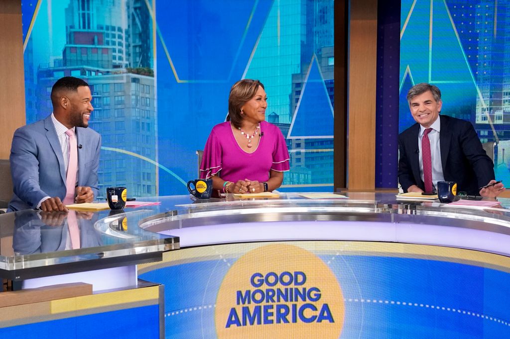 Robin Roberts, George Stephanopoulos and Michael Strahan host on GMA 