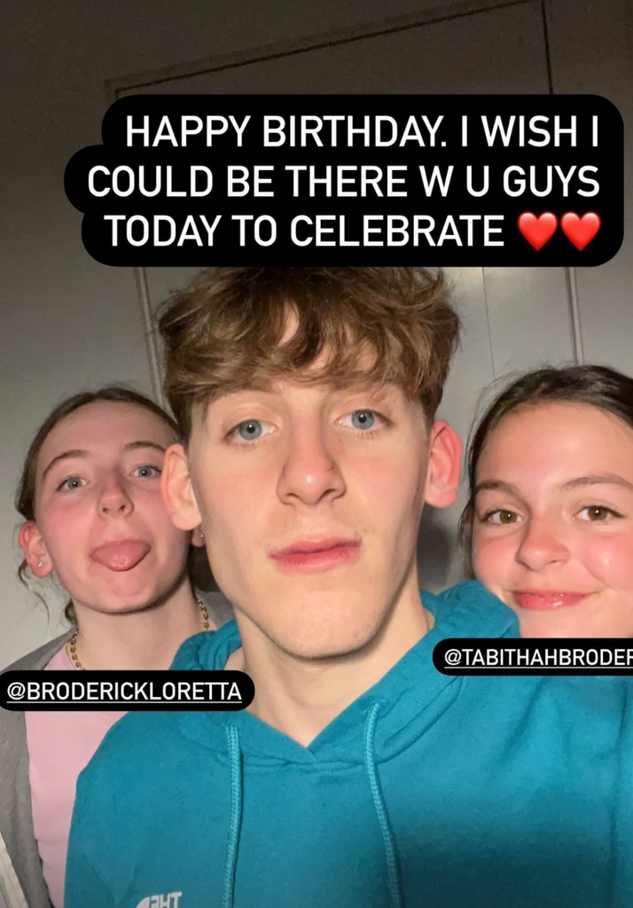 Selfie shared by Sarah Jessica Parker's son James on Instagram with his twin sisters Loretta and Tabitha in celebration of his 15th birthday on June 22, 2024