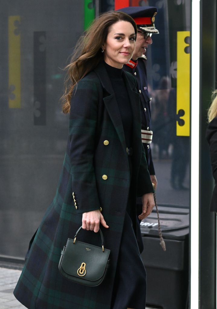 Princess Kate wore her Mulberry Small Amberley Satchel during a visit to Liverpool