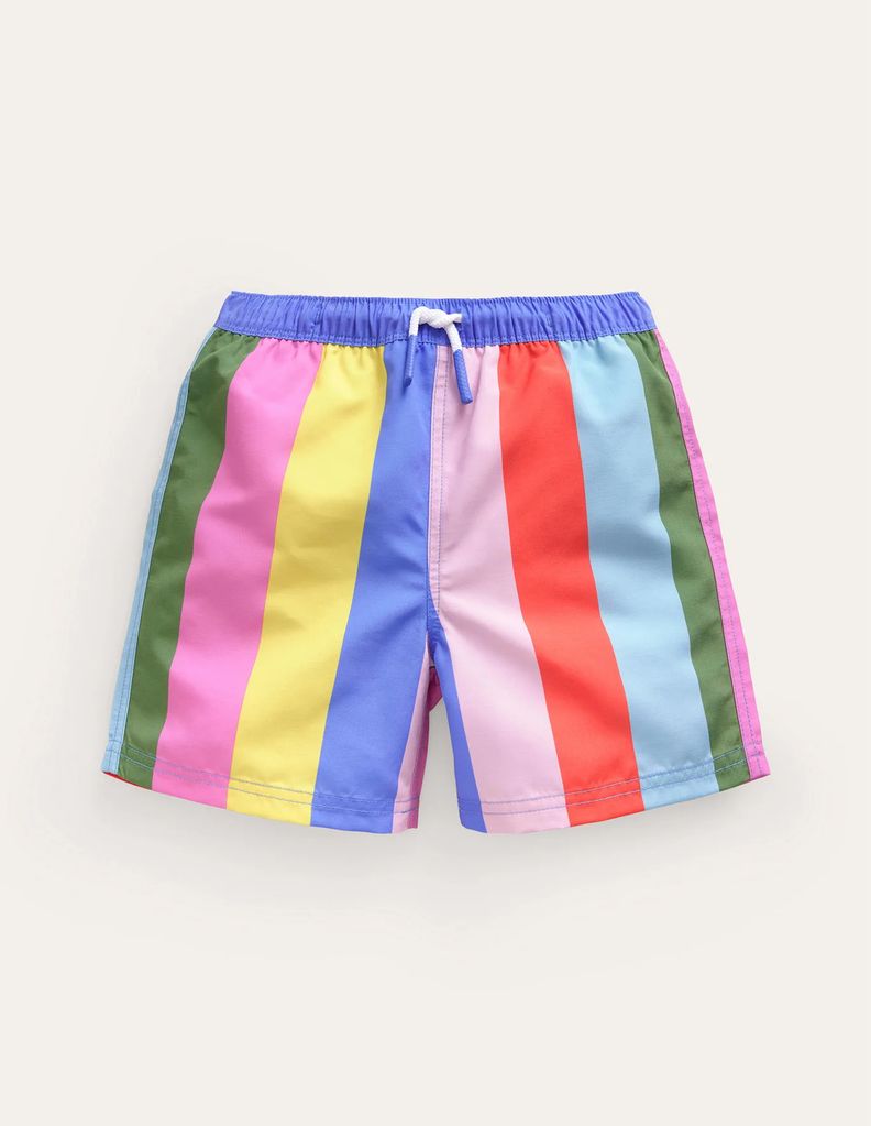 Boden Swimming Trunks in Rainbow Colors