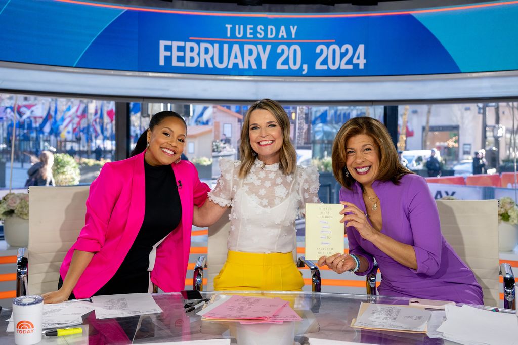 TODAY — Pictured: Sheinelle Jones, Savannah Guthrie and Hoda Kotb Tuesday, Feb. 20, 2024 — (Photo: Nathan Congleton/NBC via Getty Images)