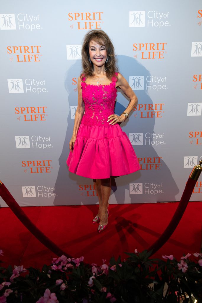 Susan Lucci looked gorgeous in a pink mini dress at the City of Hope annual gala in New York City.