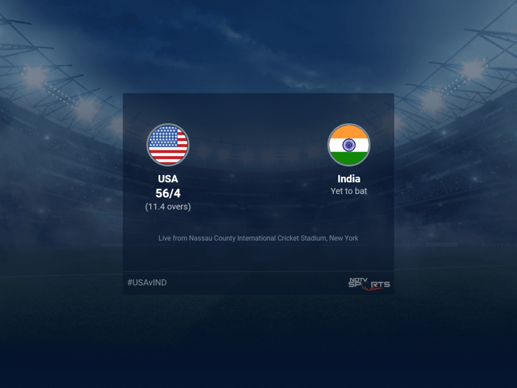 USA vs India live score over Match 25 T20 11 15 updates