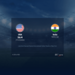 USA vs India live score over Match 25 T20 11 15 updates