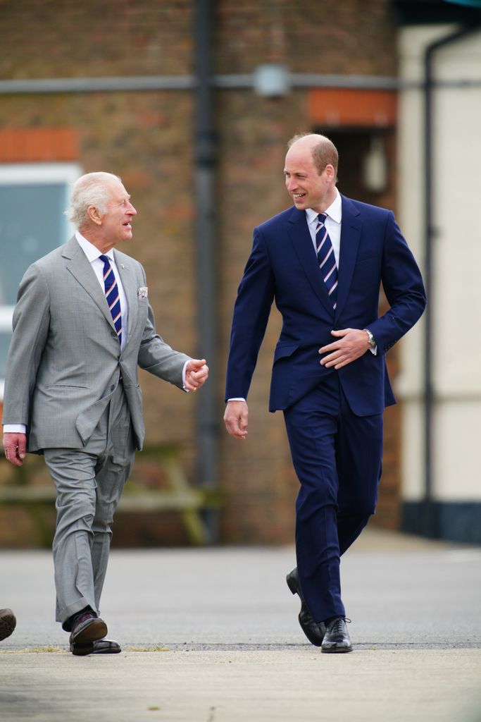Charles and William laughing