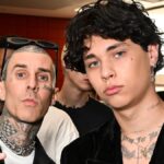 Travis Barker’s tall model son Landon, 20, is his double backstage at fashion show