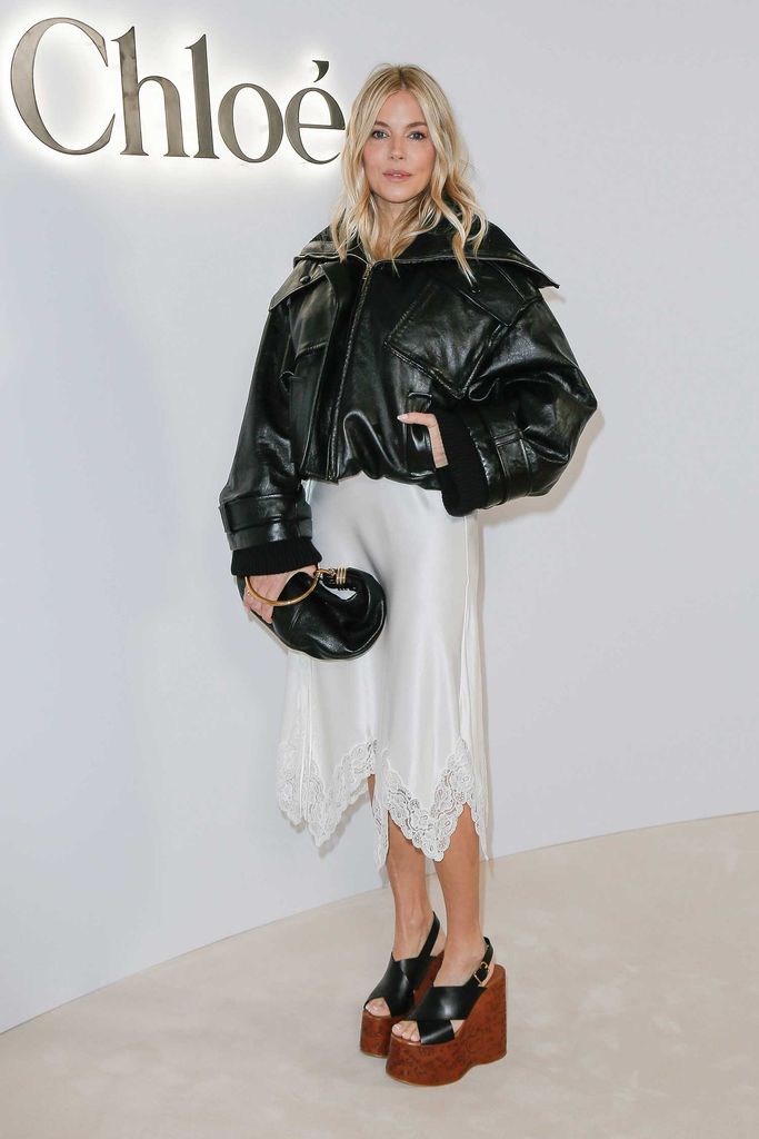 Sienna Miller at Chloé Autumn Winter 2024, Paris Fashion Week