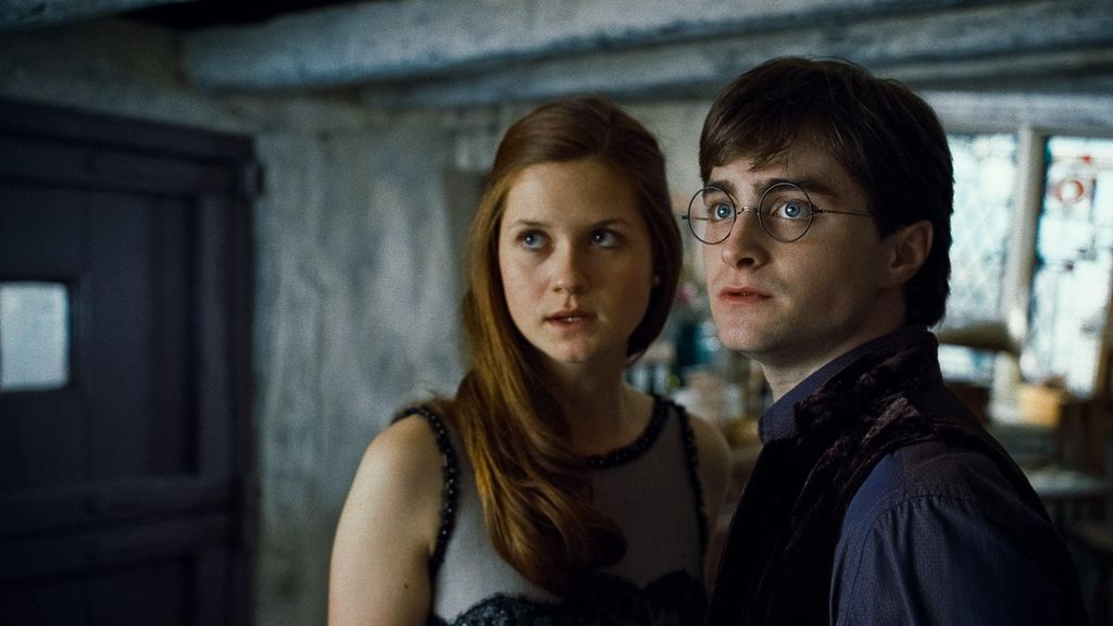 Bonnie Wright stars as Ginny Weasley and Daniel Radcliffe stars as Harry Potter in this Warner Bros. Pictures film.O Fantasy Adventure O Harry Potter and the Deathly Hallows D Part 1,O Warner Bros. Pictures release
