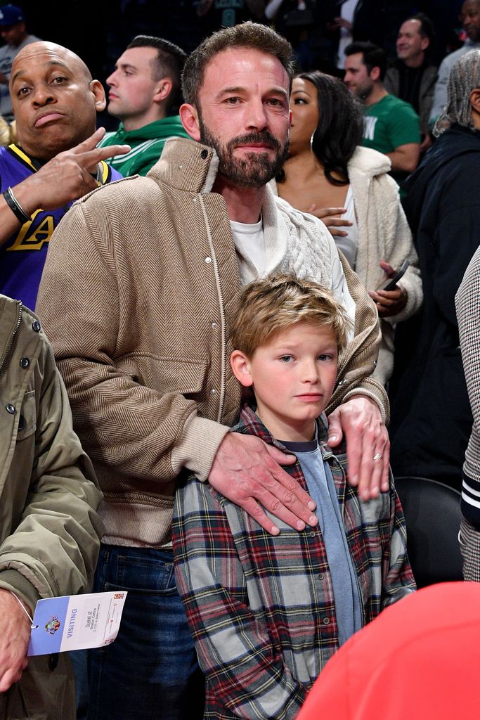 Ben Affleck with his and Jennifer Lopez's son