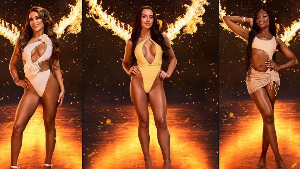 [L-R Harriett Blackmore, Jess White and Mimii Ngulube]    Three Love Island 2024 contestants wore cut-out swimsuits in their promo shots