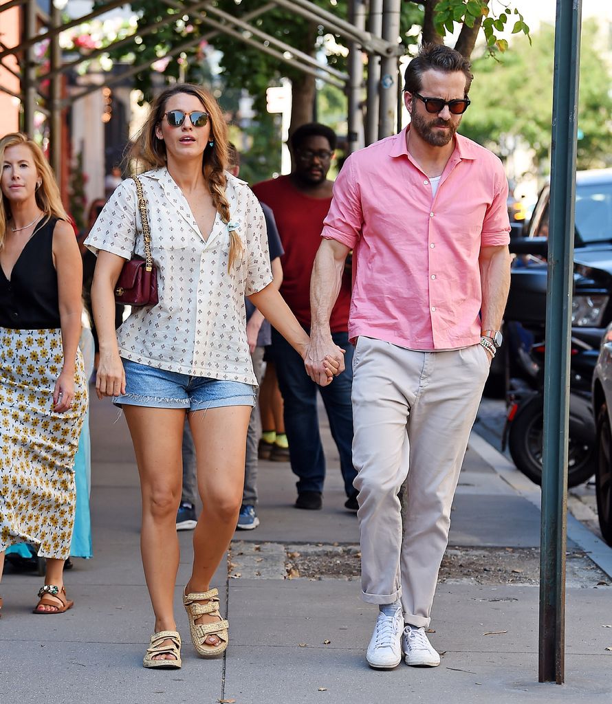 It Ends With Us star Blake Lively hits the streets with husband Ryan Reynolds in New York in Chanel dad sandals